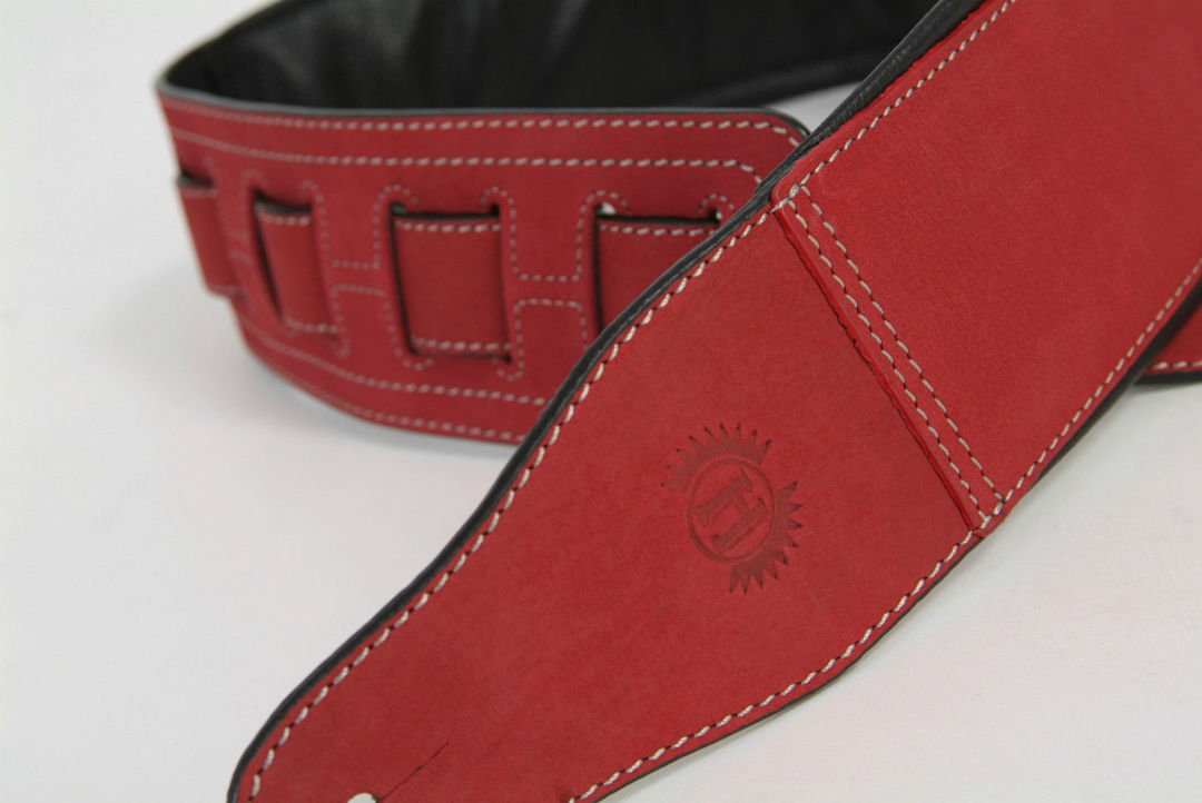 The Harper Guitar Strap Style Bag Strap Red Coral & Pink -  in